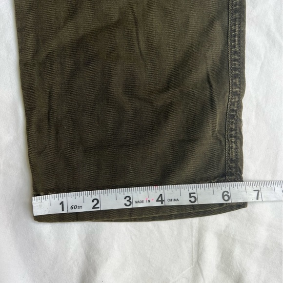 Maurices high waisted paper bag tencel pants dark green. Size 4 nwt - Picture 13 of 13